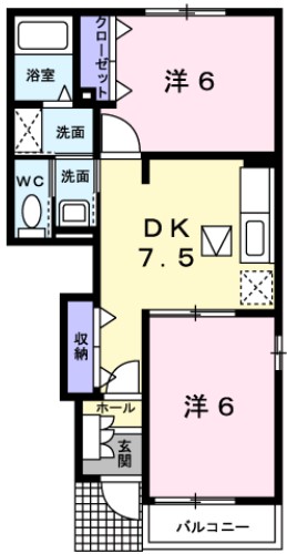 アベニール西浜の間取り