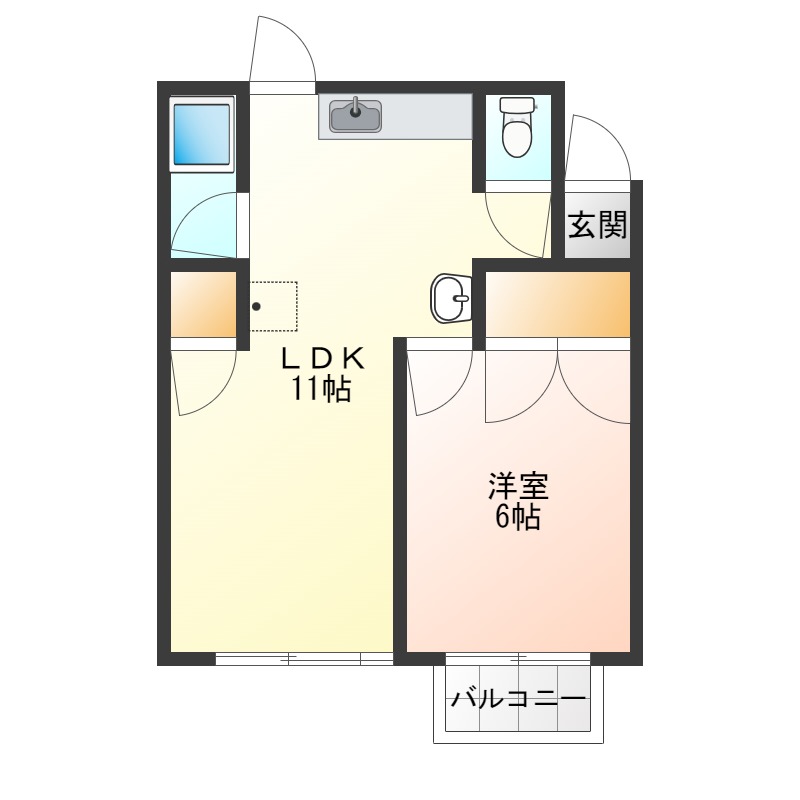 小松島市小松島町のマンションの間取り