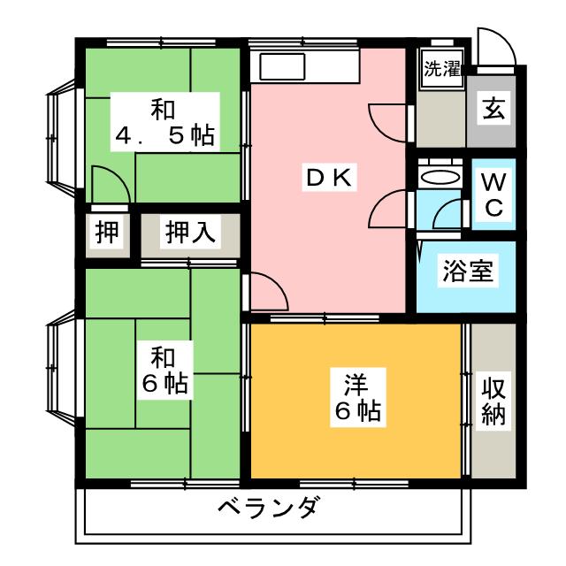 コーポウエタケの間取り