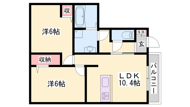 エスポアール　フジタの間取り