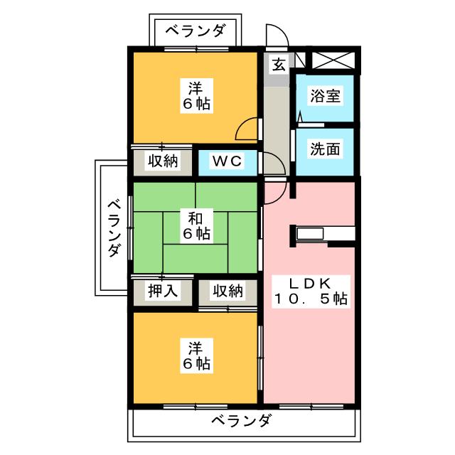 サニーコート桑名の間取り