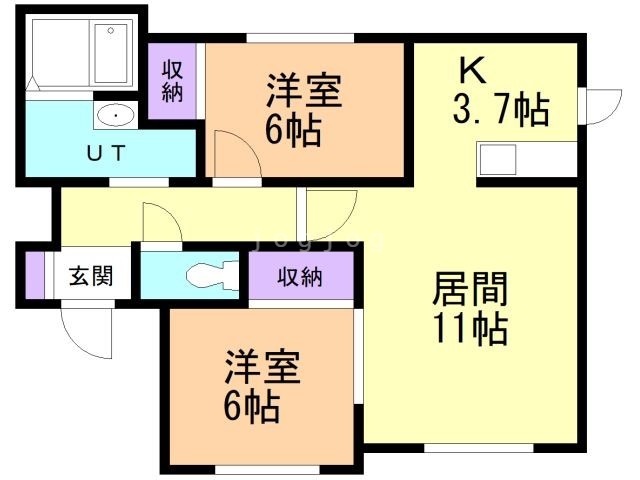 ラフォーレ楡の間取り