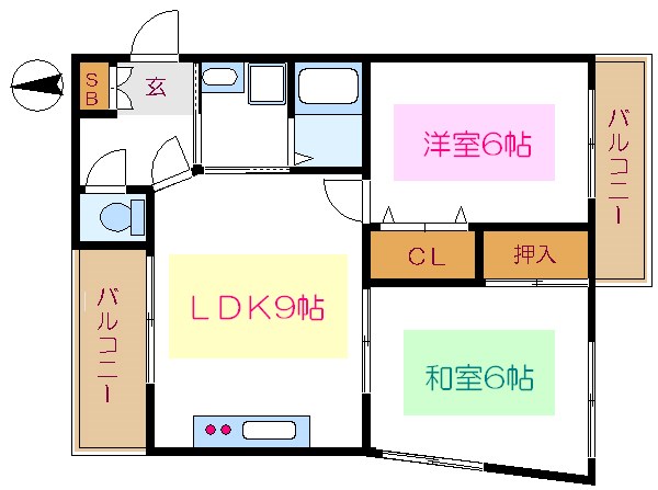 江戸川区南小岩のマンションの間取り