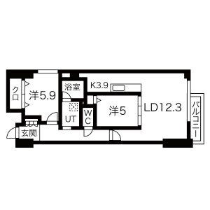 名古屋市緑区鳴子町のマンションの間取り