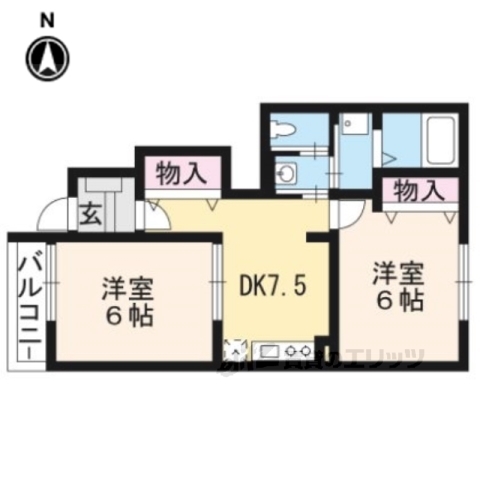 コンフォート太秦の間取り