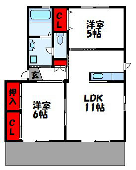 シャーメゾン大谷　A棟の間取り