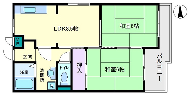 ベルメゾン住吉の間取り