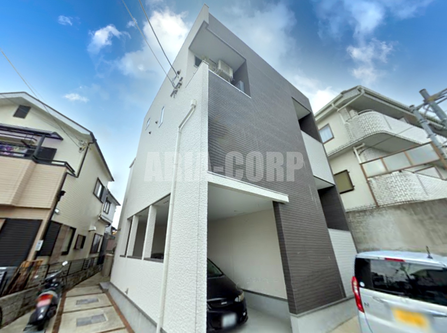 建物外観　2017年完成、大型ロフト付きのデザイナーズアパートです！