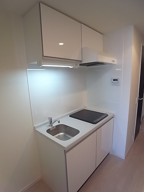 キッチン　カウンターキッチンのシステムキッチンでお料理もしやすいですね