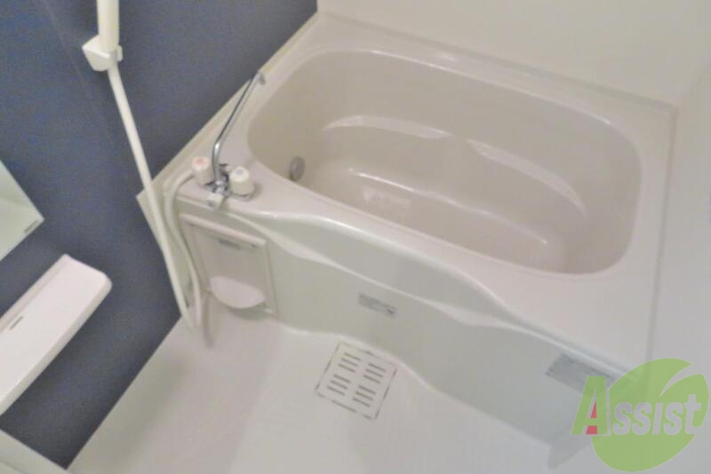 バス・シャワールーム　浴室はゆっくりと浸かれるサイズになっています、