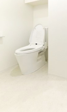 トイレ　落ち着いた色調のトイレです