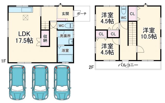 四日市市小古曽町戸建の間取り写真