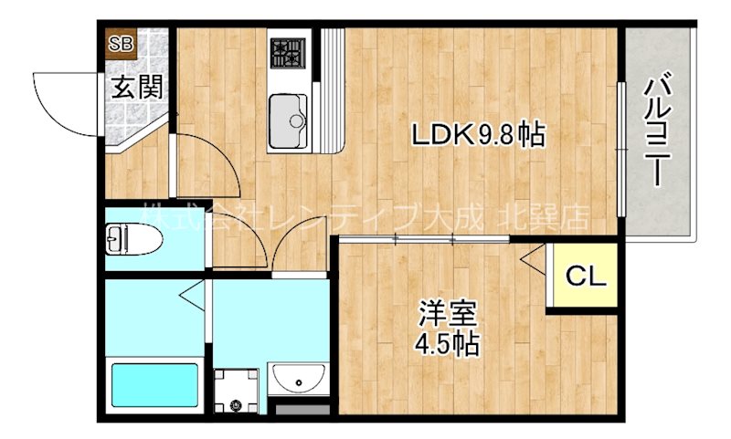 duplex天王寺東の間取り写真