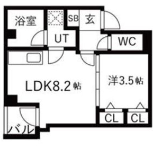 地下鉄中央線 阿波座駅 徒歩3分 6階建 築1年の間取り写真