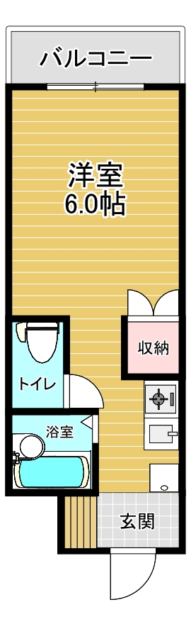 スカイビル亀川の間取り写真