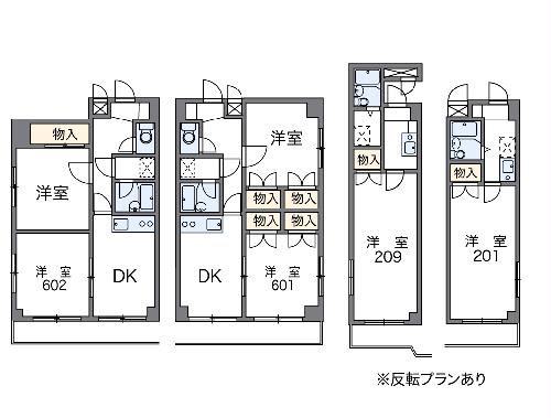 レオパレスサザンクロスプラザの間取り