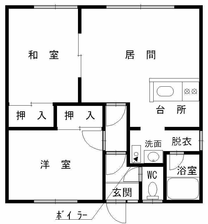 コーポたかはしの間取り