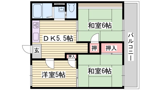 グリーンハイツ宮田Ｂの間取り