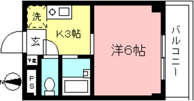 東京都目黒区駒場２（アパート）の賃貸物件の間取り