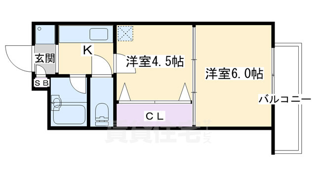 リバティ西陣の間取り