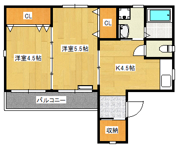 【広島市南区宇品御幸のマンションの間取り】