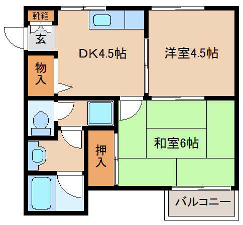 東山ハイツの間取り