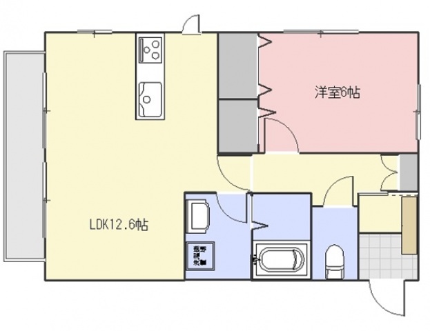 広島市安佐南区長束西のアパートの間取り