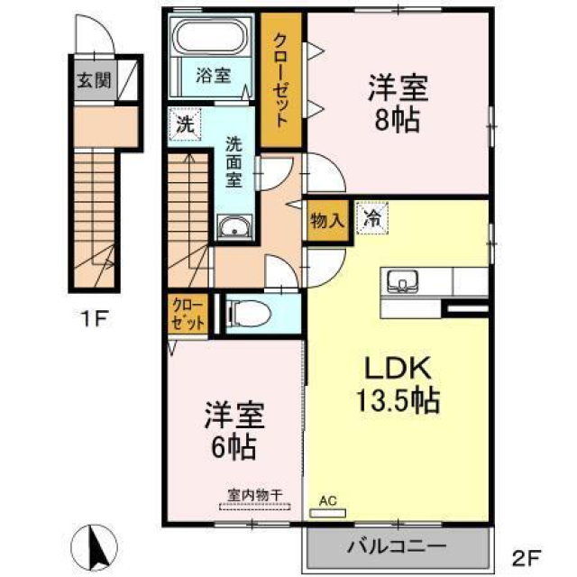 カーサ城北の間取り