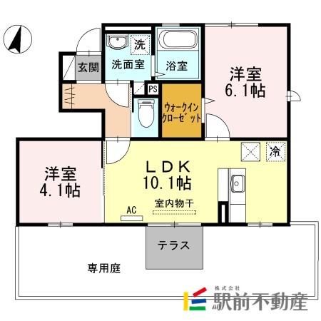 小城市小城町畑田のアパートの間取り