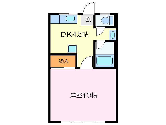 松阪市山室町のアパートの間取り