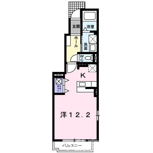 宇城市小川町江頭のアパートの間取り