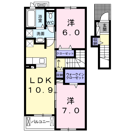 キャトル　セゾンの間取り