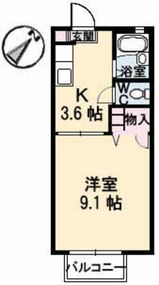 廿日市市宮島口西のアパートの間取り