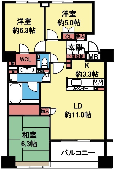 アトラス・シアンズ東戸塚の間取り