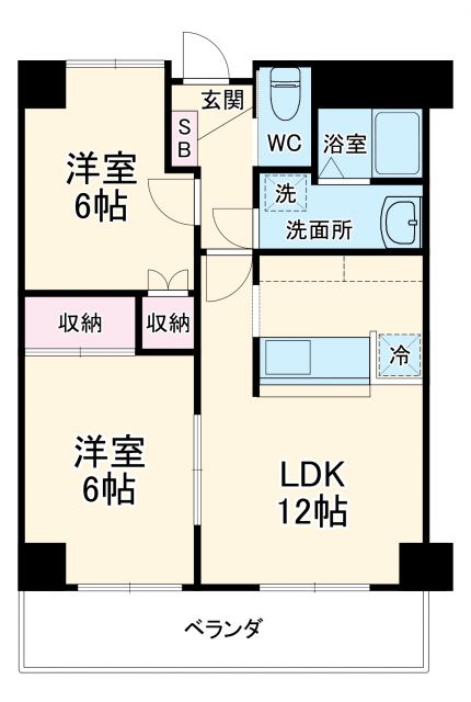 弥富市平島町のマンションの間取り