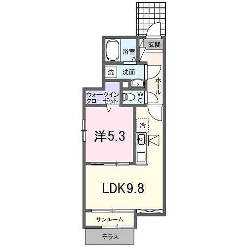 京都市伏見区深草僧坊町のアパートの間取り