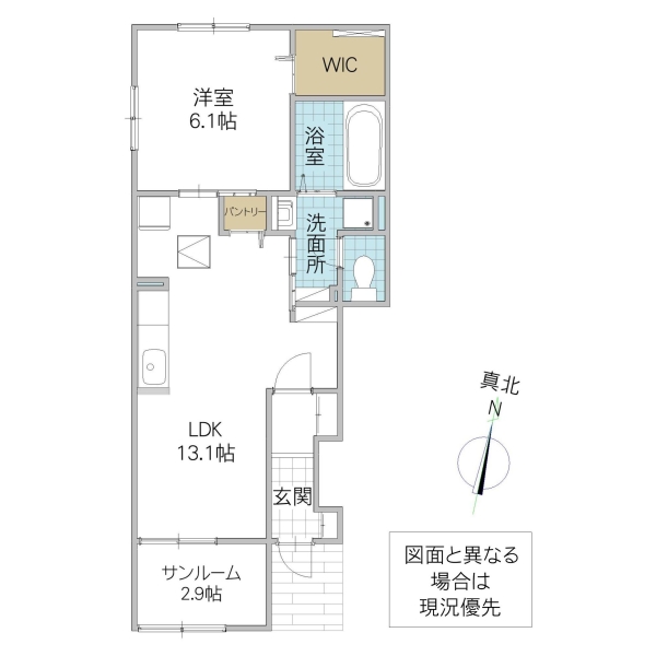 ブリス エイエム Iの間取り