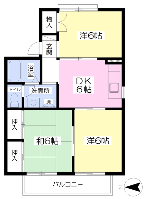 ロイヤルヒルズ三貫野の間取り