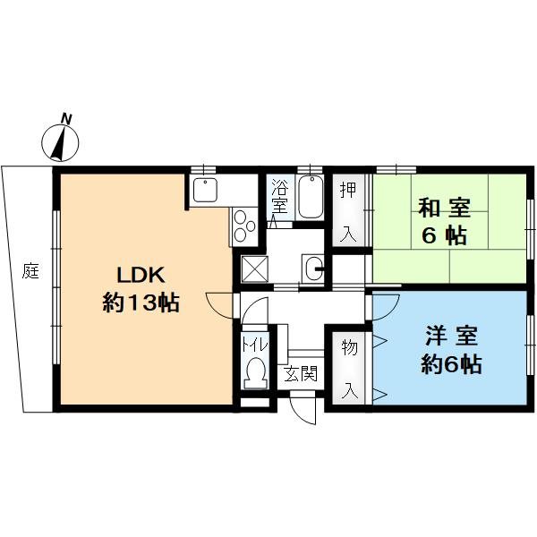 夙川フラットの間取り