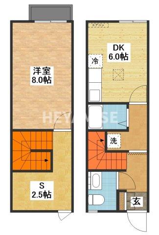 大村市溝陸町のアパートの間取り