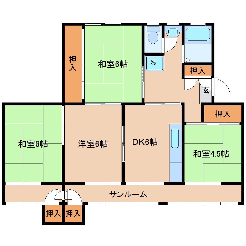 西館マンションの間取り