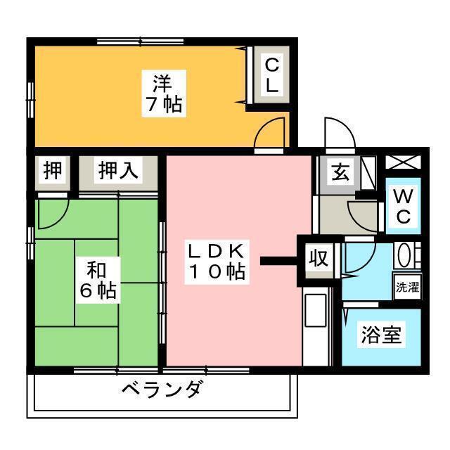 プリムローズＡ棟の間取り