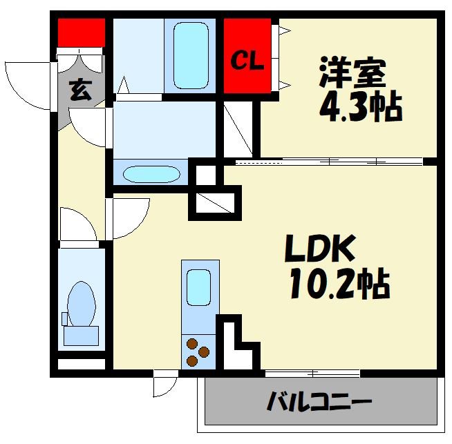 D-roomさんよう A棟の間取り