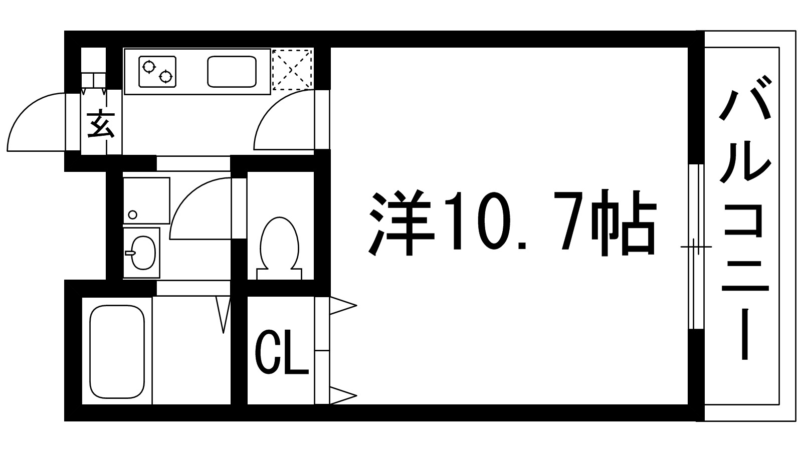 伊丹市瑞ケ丘のマンションの間取り