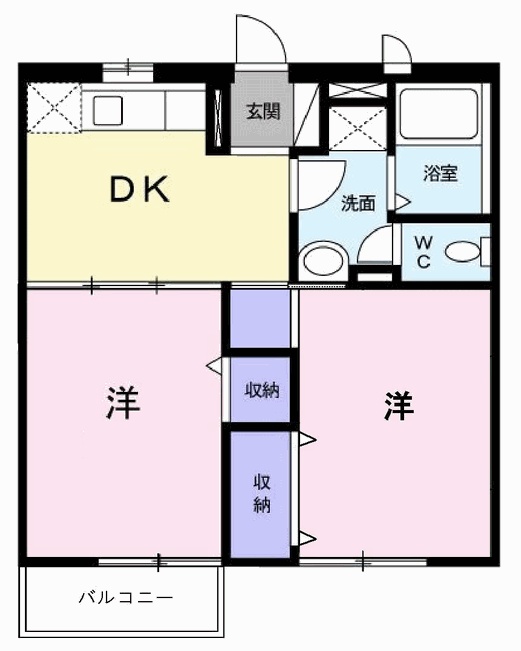 ハイム　ソレイユ　Bの間取り