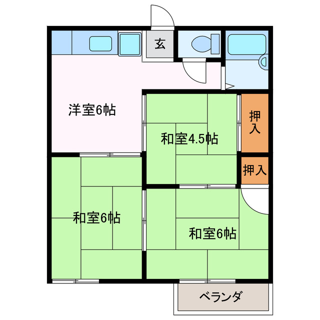 ハイツＭの間取り