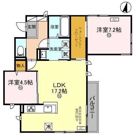 【D-ROOM和歌山黒田IIの間取り】