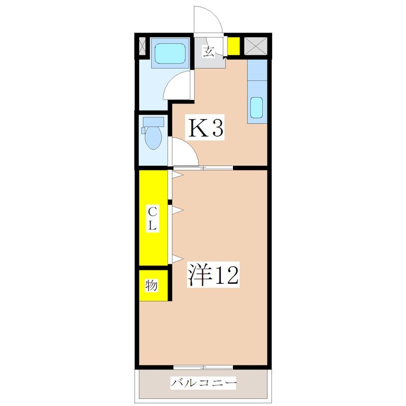 鹿児島市紫原のマンションの間取り