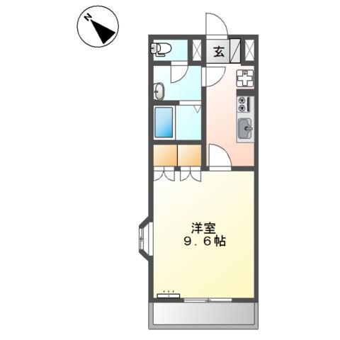 横浜市緑区小山町のアパートの間取り