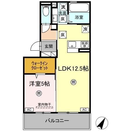 Ｄ-ROOM引水101の間取り